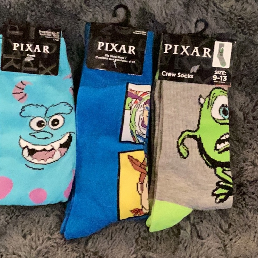 Pixar Character Crew Socks Set